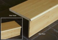 Bamboo Flooring Stair Tread & Riser: Organic Natural